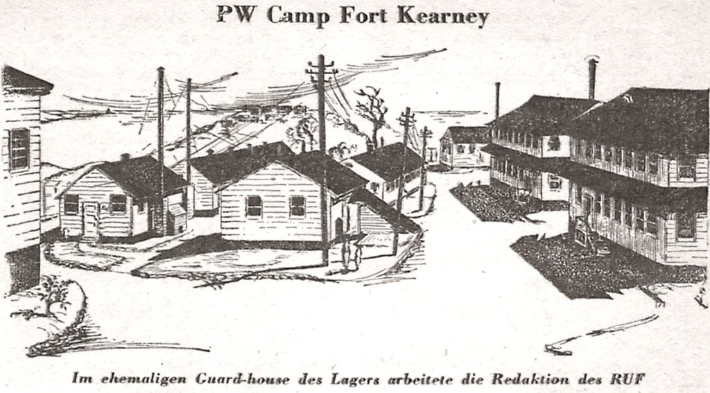 Drawing of Fort Kearney by a German POW for a Der Ruf edition (Der Ruf)