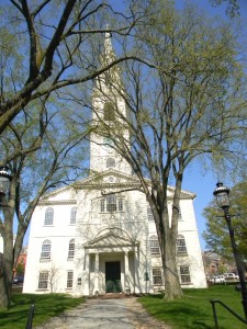 The First Baptist Church of Providence, Rhode Island. It was the first Baptist church, founded in 1638. The meetinghouse was completed in 1775. (Robert A. Geake)