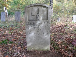  Alfred Sheldon Knight of Scituate, RI was a 29 year old dairy farmer who enlisted in Company C of the Seventh Rhode Island Volunteers in August 1862. He died of pneumonia on January 31, 1863 and is buried in the family cemetery on Scituate. He is listed as an official Civil War casualty from Rhode Island  (Collection of Robert Grandchamp)