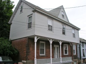 House at 25 Pope Street in Newport, originally constructed around 1810 but greatly altered; believed to have been owned and occupied by Newport Gardner