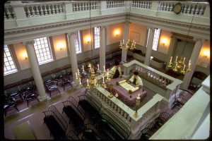 Interior of the Touro Synagogue from its balcony