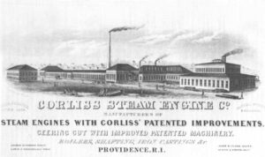 Print showing the Corliss Steam Engine Co. plant in Providence