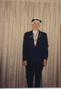 Marie Duggins in parade dress for Veteran’s Day in the 1980s/1990s