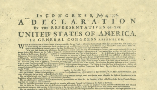 The Declaration of Independence in Rhode Island