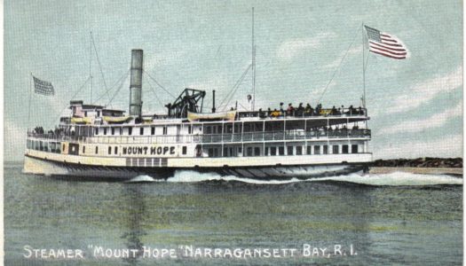 Viewing Ships in Narragansett Bay from Prudence Island in the Old Days